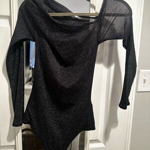 Abercrombie & Fitch Black sparkle bodysuit NWT
